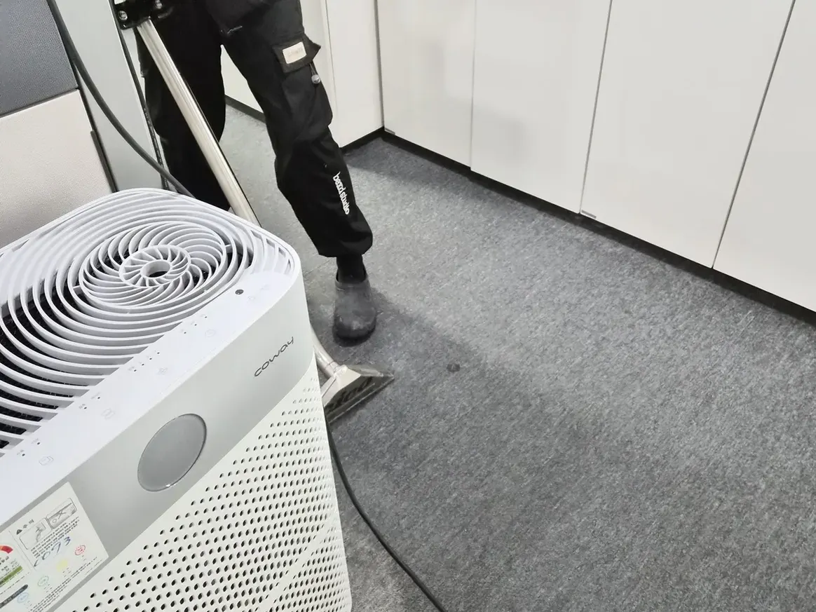 대덕구 신대동 사업장 로비·복도 카페트 바닥 위생청소 사례 - 행진크린